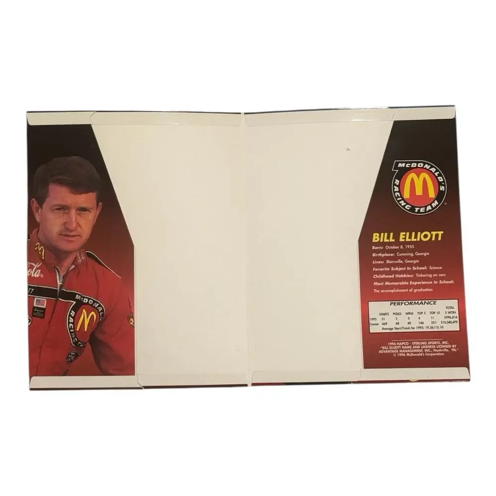 Lot of 5 1996 Napco Nascar 3 Holed Punched Folders 9 1/4 X 11 3/4